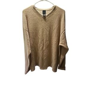 100%‎ Casmere Sweater Men's L Oatmeal